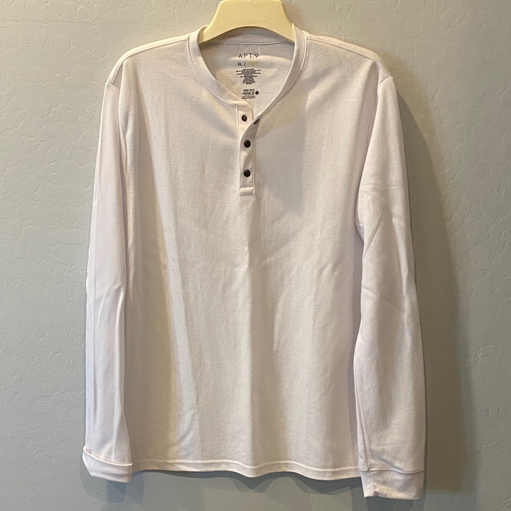 Apt. 9 White Henley Shirt
